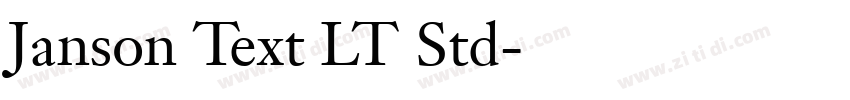 Janson Text LT Std字体转换